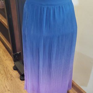 H Halston pleated midi skirt